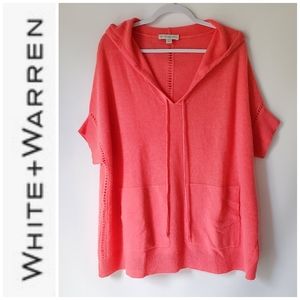 White + Warren Cashmere Hooded Sweater NWOT